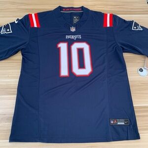 💗Drake Maye Navy Vapor Stitched Jersey